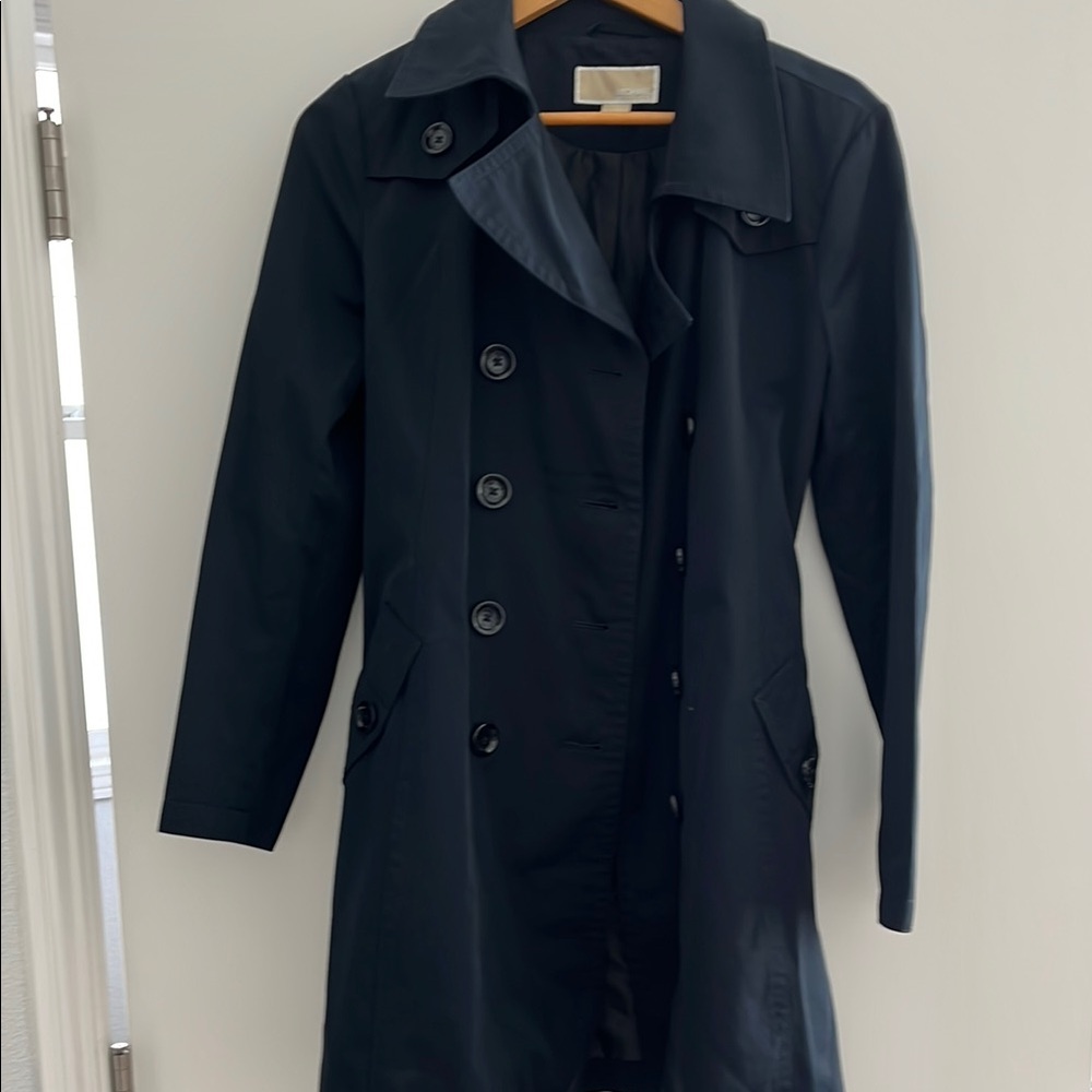 Michael Kors Blue Trench Coat Timeless Design